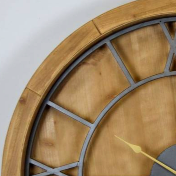 Large Wooden Roman Numerals Wall Clock